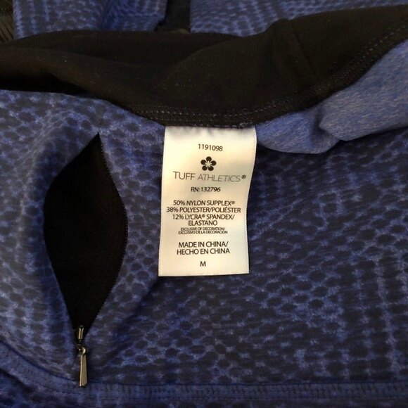 Tuff Athletics sz M Blue Patterned Leggings - Picture 7 of 10